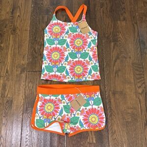 Boden Kids Multi Daisy Vine Crossback Bikini Set Size 9/10 Years • New With Tags